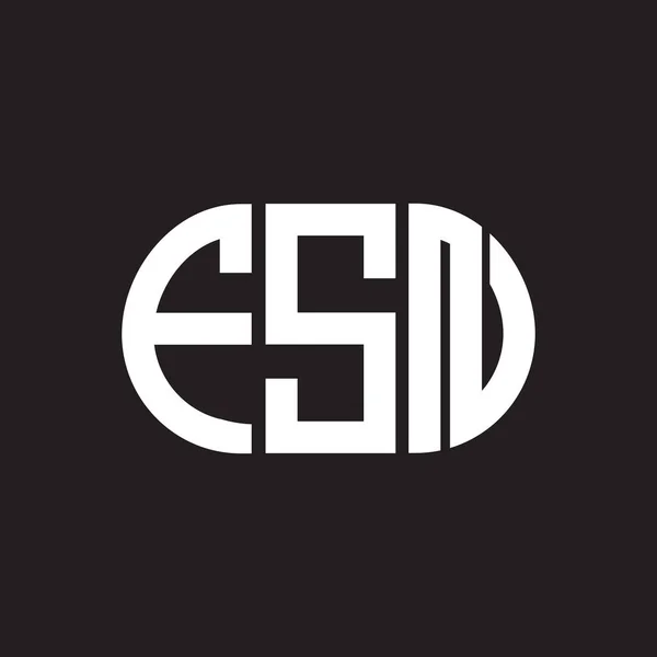 Fsn Lettre Logo Design Sur Fond Noir Fsn Initiales Créatives — Image vectorielle