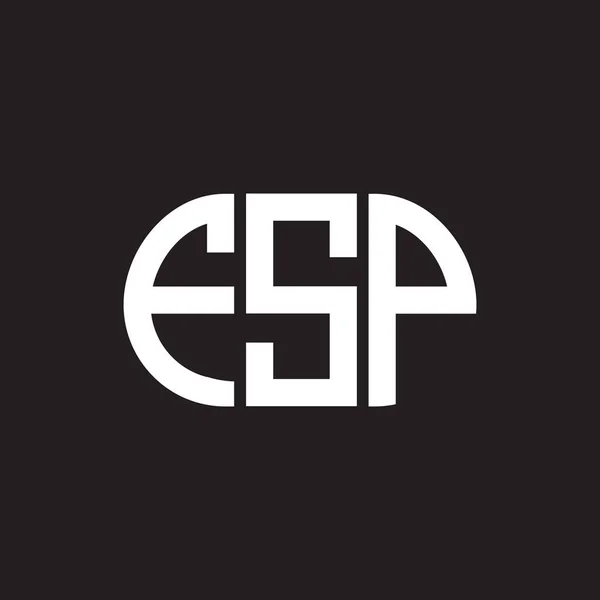 Diseño Del Logotipo Letra Fsp Sobre Fondo Negro Fsp Iniciales — Archivo Imágenes Vectoriales