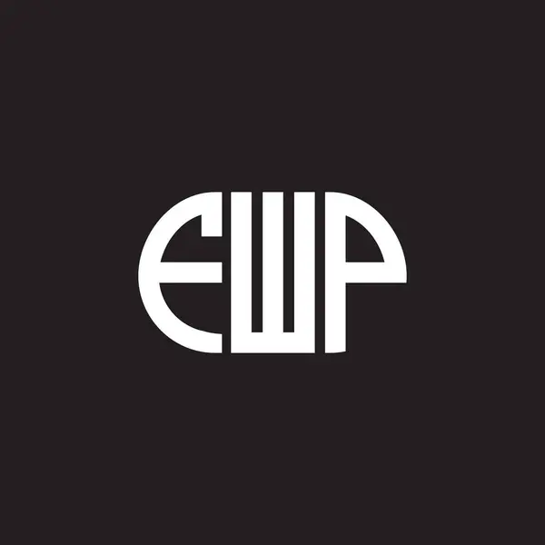 Fwp Letter Logo Design Black Background Fwp Creative Initials Letter — Stock Vector