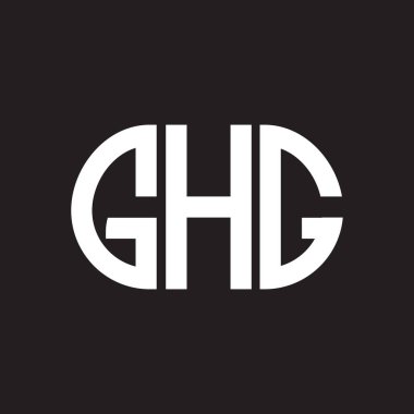 Siyah arka planda GHG harf logosu tasarımı. GHG yaratıcı harflerin baş harfleri logo kavramı. GHG harf tasarımı.