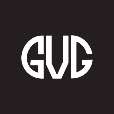 Siyah arka planda GVG harf logosu tasarımı. GVG yaratıcı harflerin baş harfleri logo kavramı. GVG harf tasarımı.