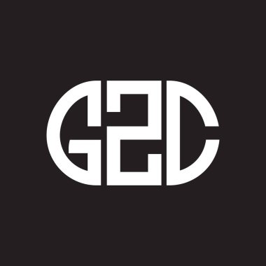 Siyah arka planda GZC harf logosu tasarımı. GZC yaratıcı harflerin baş harfleri logo kavramı. GZC harf tasarımı.