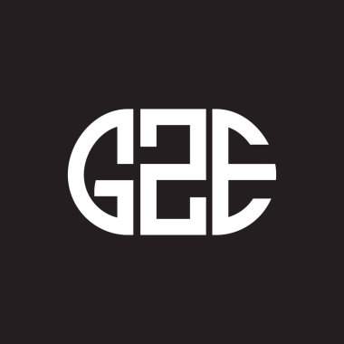 Siyah arka planda GZE harf logosu tasarımı. GZE yaratıcı harf logosu konsepti. GZE harf tasarımı.