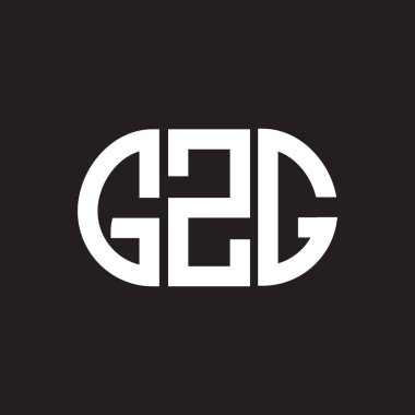 Siyah arka planda GZG harf logosu tasarımı. GZG yaratıcı harflerin baş harfleri logo kavramı. GZG harf tasarımı.