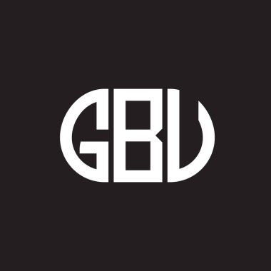 Siyah arka planda GBV harf logosu tasarımı. GBV yaratıcı harflerin baş harfleri logo kavramı. GBV harf tasarımı.