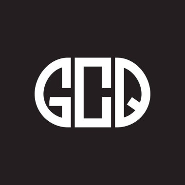 Siyah arka planda GCQ harf logosu tasarımı. GCQ yaratıcı harflerin baş harfleri logo kavramı. GCQ harf tasarımı.