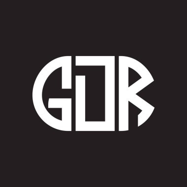 Siyah arka planda Doğu Almanya harfi logosu tasarımı. GDR yaratıcı harflerin baş harfleri logo konsepti. GDR harf tasarımı.