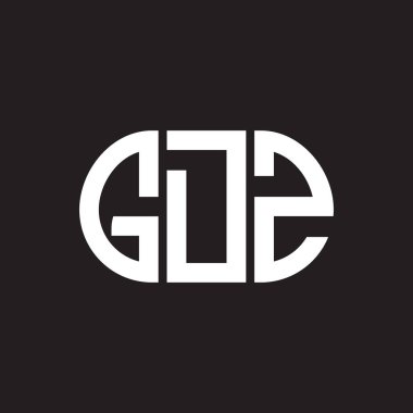 Siyah arka planda GDZ harf logosu tasarımı. GDZ yaratıcı harflerin baş harfleri logo kavramı. GDZ harf tasarımı.