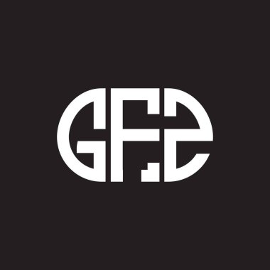 Siyah arka planda GFZ harf logosu tasarımı. GFZ yaratıcı harflerin baş harfleri logo kavramı. GFZ harf tasarımı.