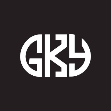 Siyah arka planda GKY harf logosu tasarımı. GKY yaratıcı harflerin baş harfleri logo kavramı. GKY harf dizaynı. GKY harf logosu tasarımı siyah arkaplan üzerinde. GKY yaratıcı harflerin baş harfleri logo kavramı. GKY harf tasarımı.