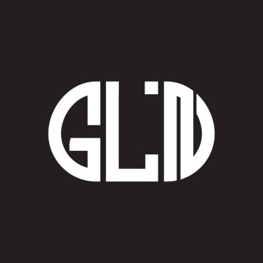 Siyah arka planda GLN harf logosu tasarımı. GLN yaratıcı harflerin baş harfleri logo kavramı. GLN harf tasarımı.