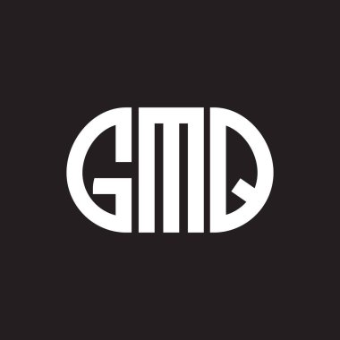 Siyah arka planda GMQ harfi logo tasarımı. GMQ yaratıcı harflerin baş harfleri logo kavramı. GMQ harf tasarımı.