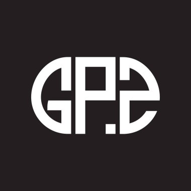 Siyah arkaplanda GPZ harf logosu tasarımı. GPZ yaratıcı harflerin baş harfleri logo kavramı. GPZ harf tasarımı.