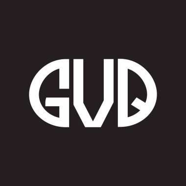 Siyah arka planda GVQ harf logosu tasarımı. GVQ yaratıcı harflerin baş harfleri logo kavramı. GVQ harf tasarımı.