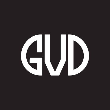 Siyah arka planda GVO harf logosu tasarımı. GVO yaratıcı harflerin baş harfleri logo kavramı. GVO harf tasarımı.