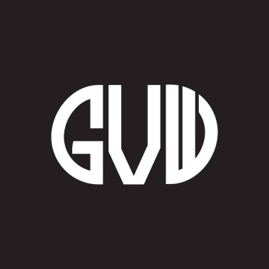 Siyah arka planda GVW harf logosu tasarımı. GVW yaratıcı harflerin baş harfleri logo kavramı. GVW harf tasarımı.