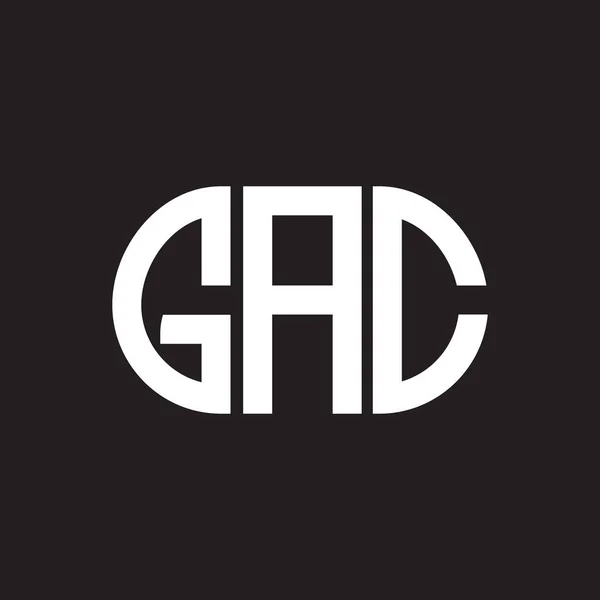 Diseño Del Logotipo Letra Gac Sobre Fondo Negro Gac Iniciales — Vector de stock