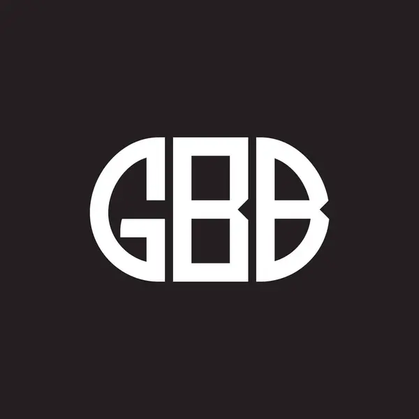 Gbb Letter Logo Design Auf Schwarzem Hintergrund Gbb Kreative Initialen — Stockvektor