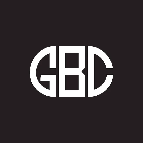 Gbc Letter Logo Design Auf Schwarzem Hintergrund Gbc Kreative Initialen — Stockvektor