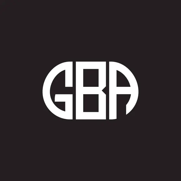 Gba Letter Logo Design Auf Schwarzem Hintergrund Gba Kreative Initialen — Stockvektor