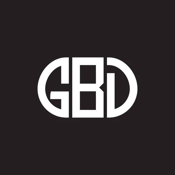 Gbd Letter Logo Design Auf Schwarzem Hintergrund Gbd Kreative Initialen — Stockvektor