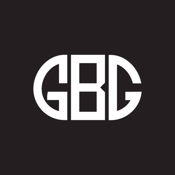 Gbg Letter Logo Design Auf Schwarzem Hintergrund Gbg Kreative Initialen — Stockvektor