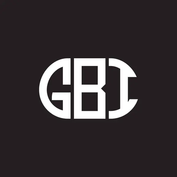 Gbi Letter Logo Design Auf Schwarzem Hintergrund Gbi Kreative Initialen — Stockvektor