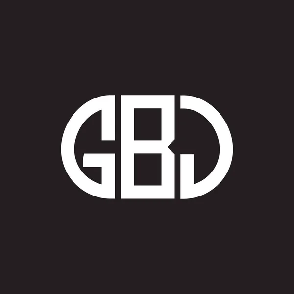 Gbj Letter Logo Design Auf Schwarzem Hintergrund Gbj Kreative Initialen — Stockvektor