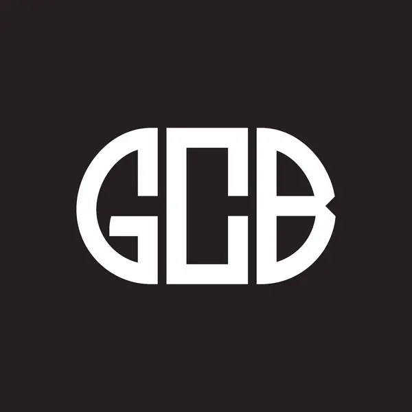 Gcb Letter Logo Design Auf Schwarzem Hintergrund Gcb Kreative Initialen — Stockvektor
