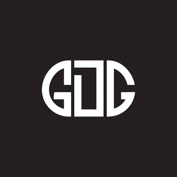 Gdg Letter Logo Design Black Background Gdg Creative Initials Letter — Stock Vector