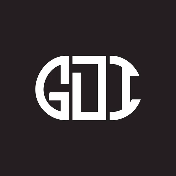 基于黑色背景的Gdi字母标识设计 Gdi创意的首字母首字母标识概念 Gdi字母设计 — 图库矢量图片