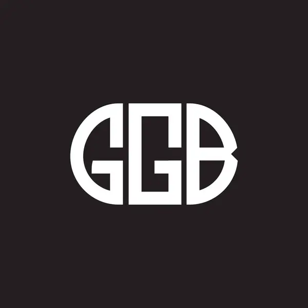 Ggb Schriftzug Design Auf Schwarzem Hintergrund Ggb Kreative Initialen Buchstabe — Stockvektor