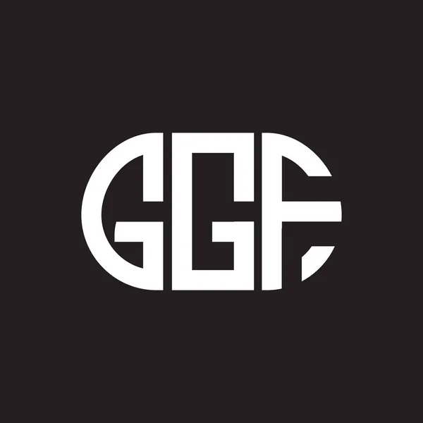 Diseño Del Logotipo Letra Ggf Sobre Fondo Negro Ggf Iniciales — Vector de stock