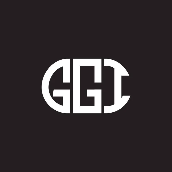 Ggi字母标识设计为黑色背景 Ggi创意首字母首字母标识概念 Ggi字母设计 — 图库矢量图片