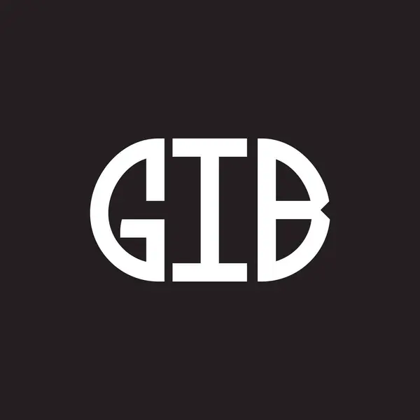Gib Letter Logo Design Auf Schwarzem Hintergrund Gib Kreative Initialen — Stockvektor