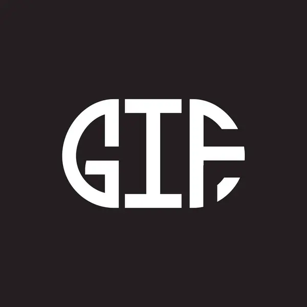 Gif Letter Logo Design Black Background Gif Creative Initials Letter — Stock Vector