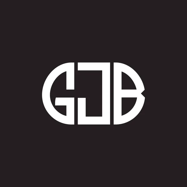 Gjb Letter Logo Design Auf Schwarzem Hintergrund Gjb Kreative Initialen — Stockvektor