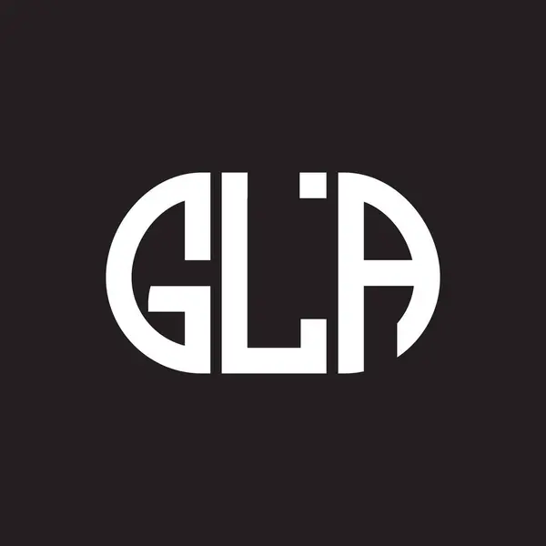 Gla Logo Ontwerp Zwarte Achtergrond Gla Creatieve Initialen Letter Logo — Stockvector