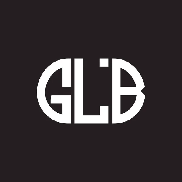 Diseño Del Logotipo Letra Glb Sobre Fondo Negro Glb Iniciales — Archivo Imágenes Vectoriales