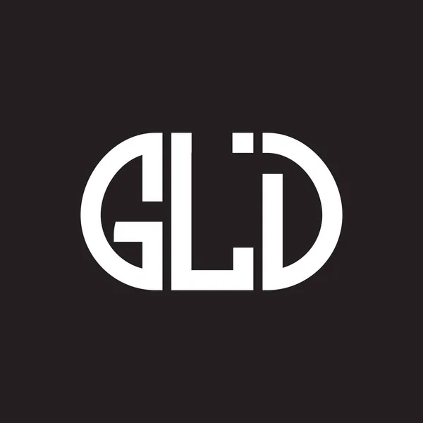 Diseño Del Logotipo Letra Gld Sobre Fondo Negro Gld Iniciales — Archivo Imágenes Vectoriales