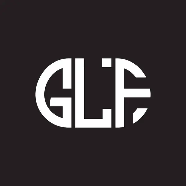 Diseño Del Logotipo Letra Glf Sobre Fondo Negro Glf Iniciales — Archivo Imágenes Vectoriales