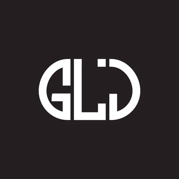 Diseño Del Logotipo Letra Glj Sobre Fondo Negro Glj Iniciales — Archivo Imágenes Vectoriales