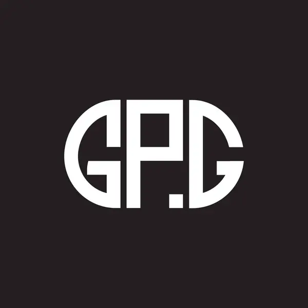 Projekt Logo Litery Gpg Czarnym Tle Kreatywne Inicjały Gpg Koncepcja — Wektor stockowy