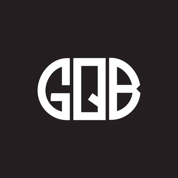 Gqb Buchstabe Logo Design Auf Schwarzem Hintergrund Gqb Kreative Initialen — Stockvektor