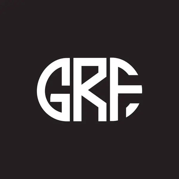 Grf Letter Logo Design Black Background Grf Creative Initials Letter — Stock Vector