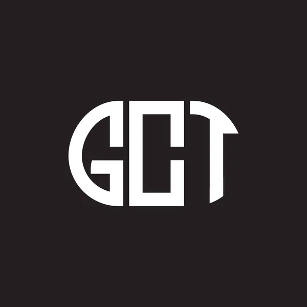 Gct Letter Logo Ontwerp Zwarte Achtergrond Gct Creatieve Initialen Letter — Stockvector