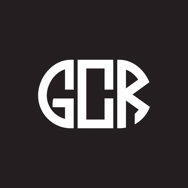 Gcr Letter Logo Design Black Background Gcr Creative Initials Letter — Stock Vector