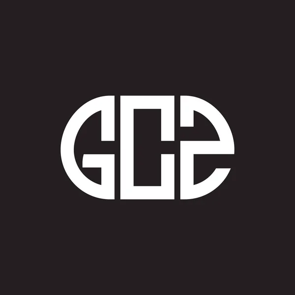Gcz字母标识设计为黑色背景 Gcz创意首字母首字母标识概念 Gcz字母设计 — 图库矢量图片