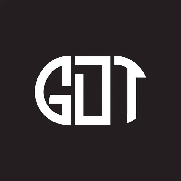 Gdt字母标识设计为黑色背景 Gdt创意首字母首字母标识概念 Gdt字母设计 — 图库矢量图片