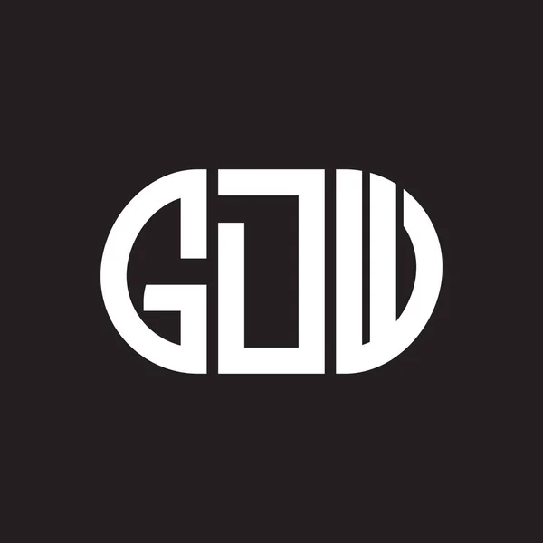 Siyah Arka Planda Gdw Harf Logosu Tasarımı Gdw Yaratıcı Harflerin — Stok Vektör